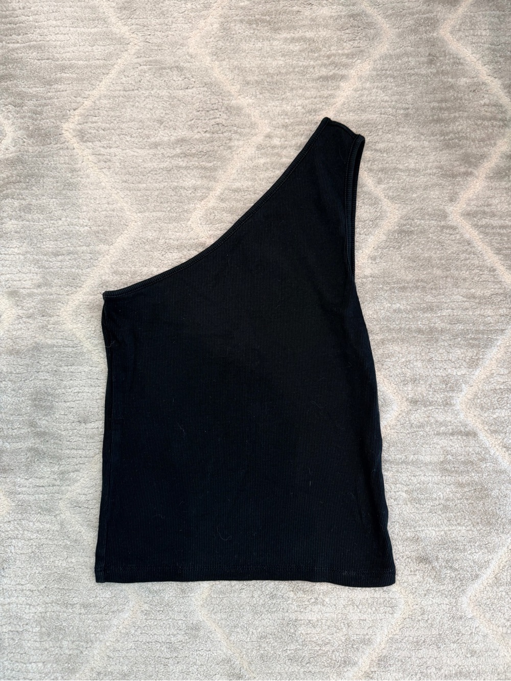Madewell black one shoulder crop top in size S